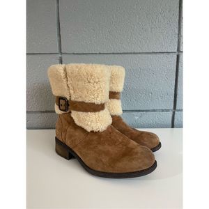 UGG Tan and Cream Winter Boots